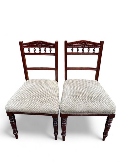 ANTIQUE VICTORIAN MAHOGANY DINING CHAIRS C1880 SET OF SIX - ADDITIONAL PHOTO 7