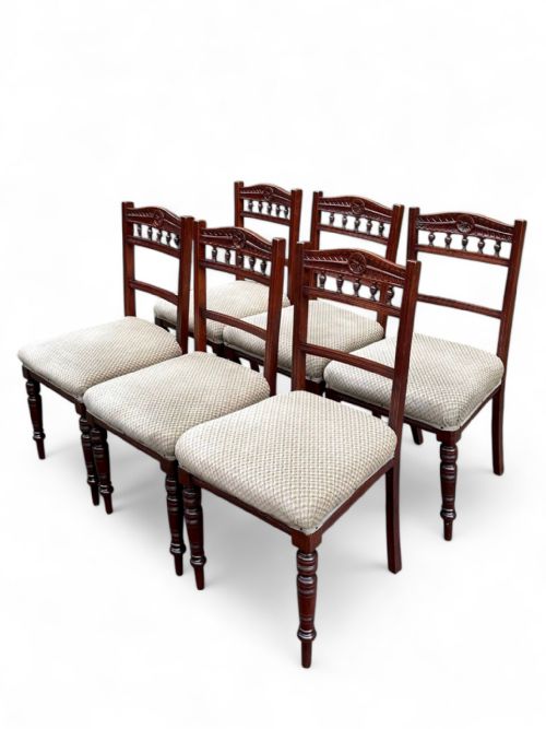 ANTIQUE VICTORIAN MAHOGANY DINING CHAIRS C1880 SET OF SIX - ADDITIONAL PHOTO 8