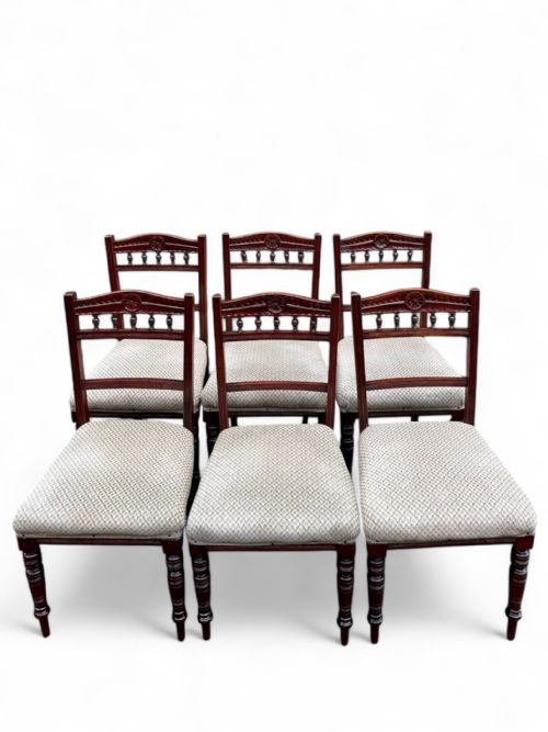 ANTIQUE VICTORIAN MAHOGANY DINING CHAIRS C1880 SET OF SIX - ADDITIONAL PHOTO 9