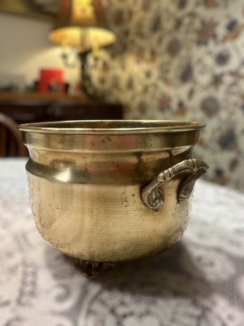 antique brass planter jardinire with ornate handles c1900 - CATEGORY: ANTIQUE METAL - DATED 1900