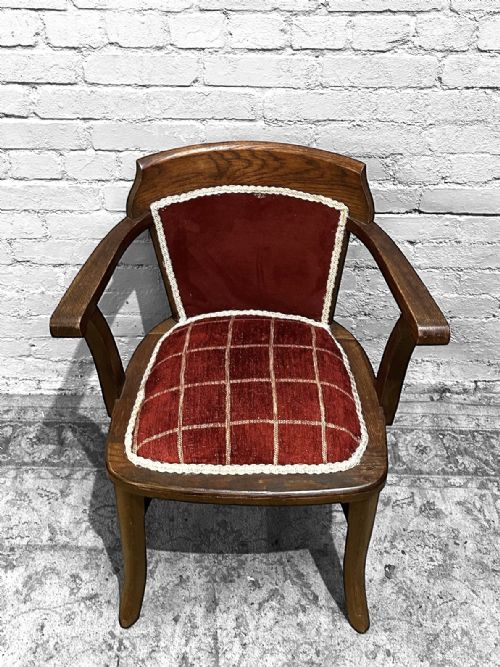 ANTIQUE EDWARDIAN OAK DESK CHAIR C19001910 - ADDITIONAL PHOTO 6