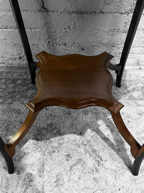 ANTIQUE EDWARDIAN MAHOGANY TWOTIER OCCASIONAL TABLE C19001910 - ADDITIONAL PHOTO 2
