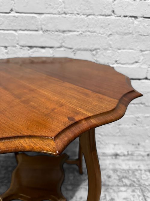ANTIQUE EDWARDIAN MAHOGANY TWOTIER OCCASIONAL TABLE C19001910 - ADDITIONAL PHOTO 3