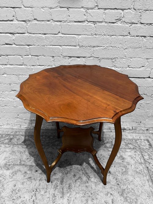 ANTIQUE EDWARDIAN MAHOGANY TWOTIER OCCASIONAL TABLE C19001910 - ADDITIONAL PHOTO 4