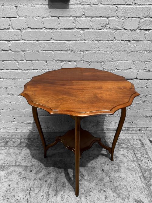 ANTIQUE EDWARDIAN MAHOGANY TWOTIER OCCASIONAL TABLE C19001910 - ADDITIONAL PHOTO 5