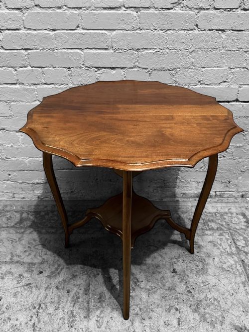 ANTIQUE EDWARDIAN MAHOGANY TWOTIER OCCASIONAL TABLE C19001910 - ADDITIONAL PHOTO 6