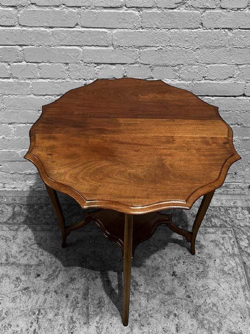 ANTIQUE EDWARDIAN MAHOGANY TWOTIER OCCASIONAL TABLE C19001910 - ADDITIONAL PHOTO 7