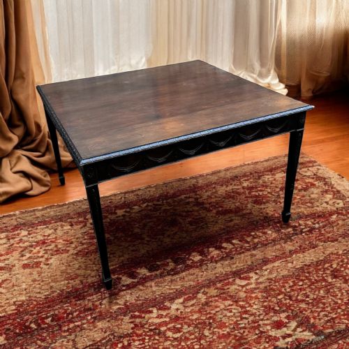 ANTIQUE EDWARDIAN MAHOGANY CENTRE TABLE C1910 SQUARE TOP SEATS 48 - ADDITIONAL PHOTO 2