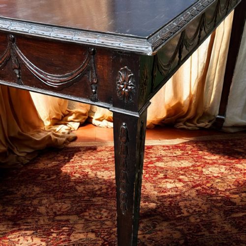 ANTIQUE EDWARDIAN MAHOGANY CENTRE TABLE C1910 SQUARE TOP SEATS 48 - ADDITIONAL PHOTO 6