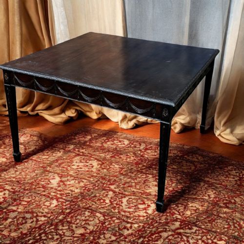 ANTIQUE EDWARDIAN MAHOGANY CENTRE TABLE C1910 SQUARE TOP SEATS 48 - ADDITIONAL PHOTO 7