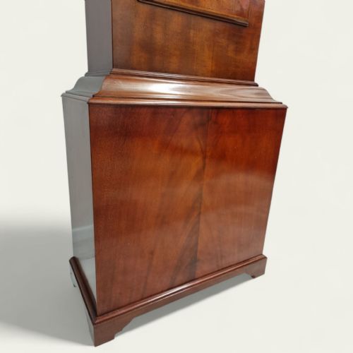VINTAGE MAHOGANY LONGCASE GRANDFATHER CLOCK EJ GOODFELLOW WADEBRIDGE GERMAN HERMLE MOVEMENT C1960S - ADDITIONAL PHOTO 4