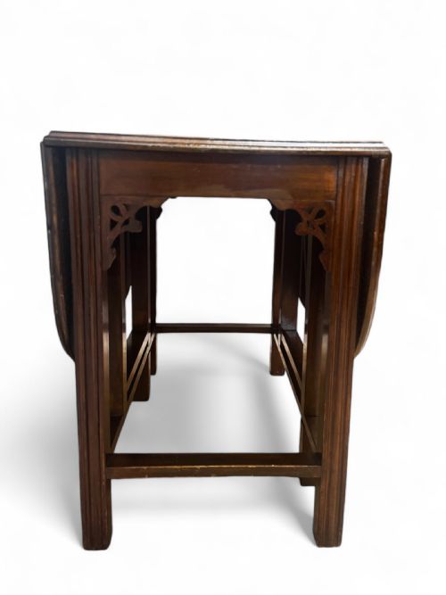 VINTAGE MAHOGANY DROP LEAF TABLE GATELEG DESIGN C1930S - ADDITIONAL PHOTO 3