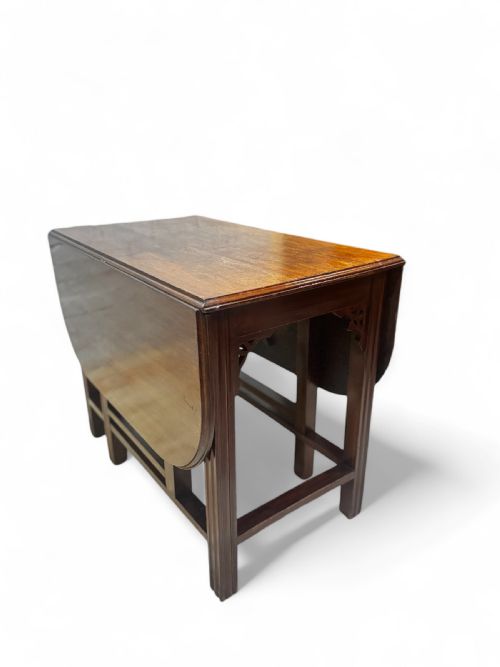 VINTAGE MAHOGANY DROP LEAF TABLE GATELEG DESIGN C1930S - ADDITIONAL PHOTO 5