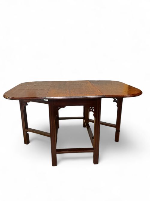 VINTAGE MAHOGANY DROP LEAF TABLE GATELEG DESIGN C1930S - ADDITIONAL PHOTO 10