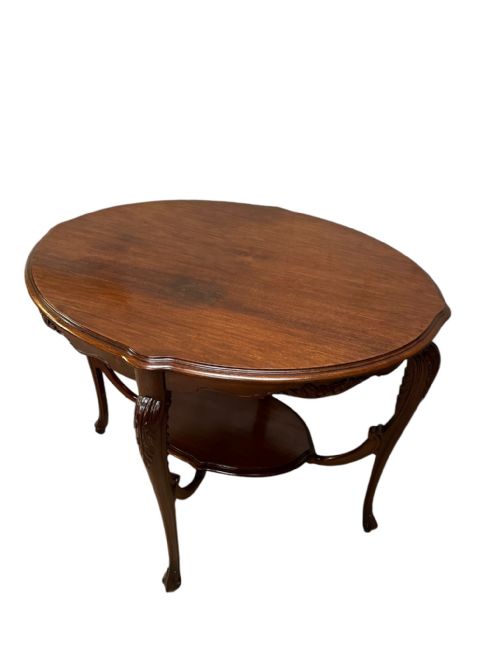 ANTIQUE ENGLISH CHIPPENDALE STYLE MAHOGANY TEA TABLE C1920 - ADDITIONAL PHOTO 7