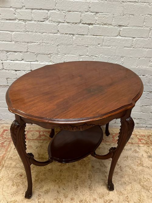 ANTIQUE ENGLISH CHIPPENDALE STYLE MAHOGANY TEA TABLE C1920 - ADDITIONAL PHOTO 8