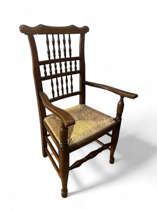 ANTIQUE GEORGIAN SPINDLE BACK DINING CHAIRS SET OF SIX C1800 - ADDITIONAL PHOTO 3