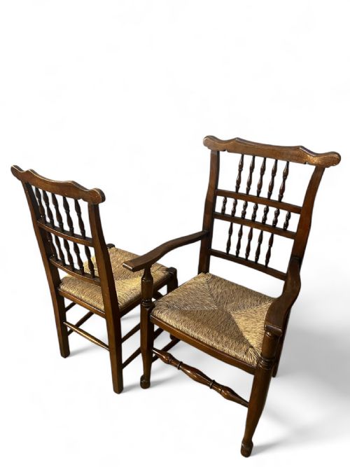 ANTIQUE GEORGIAN SPINDLE BACK DINING CHAIRS SET OF SIX C1800 - ADDITIONAL PHOTO 4