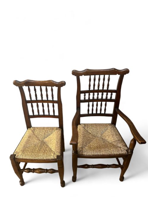 ANTIQUE GEORGIAN SPINDLE BACK DINING CHAIRS SET OF SIX C1800 - ADDITIONAL PHOTO 9