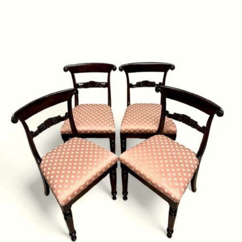 ANTIQUE REGENCY BEECH SIDE CHAIRS SET OF FOUR C1820 - ADDITIONAL PHOTO 8