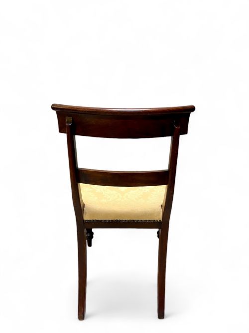 ANTIQUE MAHOGANY BEDROOM CHAIR UPHOLSTERED SEAT C1850 - ADDITIONAL PHOTO 5