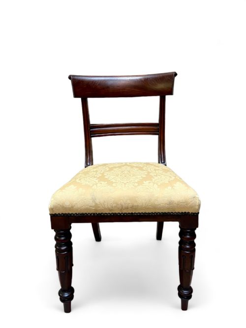 ANTIQUE MAHOGANY BEDROOM CHAIR UPHOLSTERED SEAT C1850 - ADDITIONAL PHOTO 7