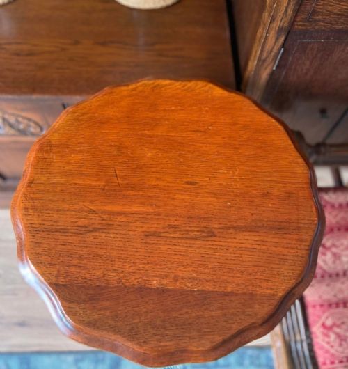 ANTIQUE ENGLISH OAK PLANT STAND BARLEY TWIST LEGS C1920S - ADDITIONAL PHOTO 4