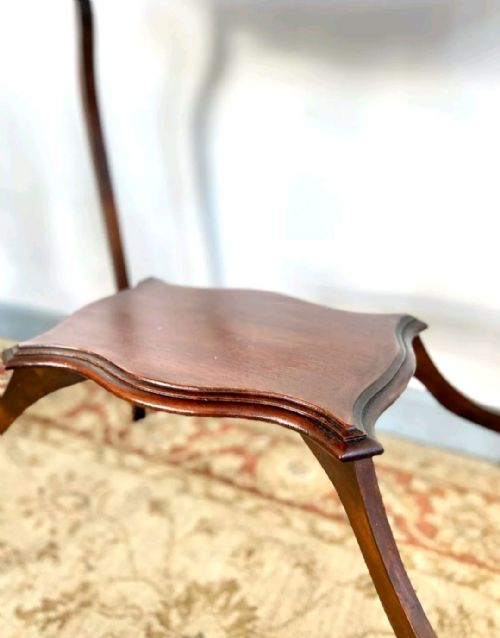 VINTAGE EDWARDIAN TWOTIER MAHOGANY OCCASIONAL TABLE C1910 - ADDITIONAL PHOTO 6