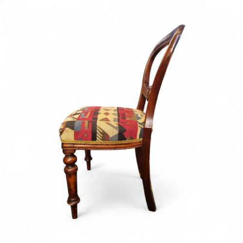 ANTIQUE VICTORIAN BALLOON BACK CHAIR C1880 - ADDITIONAL PHOTO 2