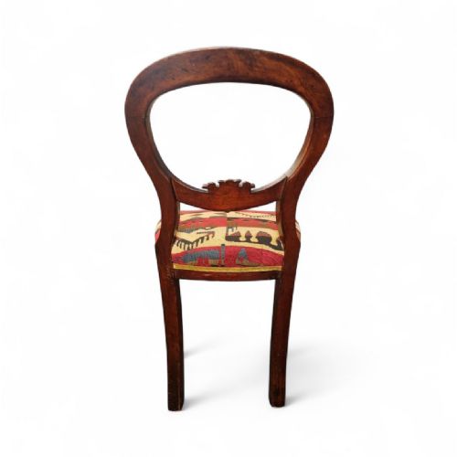 ANTIQUE VICTORIAN BALLOON BACK CHAIR C1880 - ADDITIONAL PHOTO 3