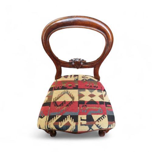 ANTIQUE VICTORIAN BALLOON BACK CHAIR C1880 - ADDITIONAL PHOTO 10