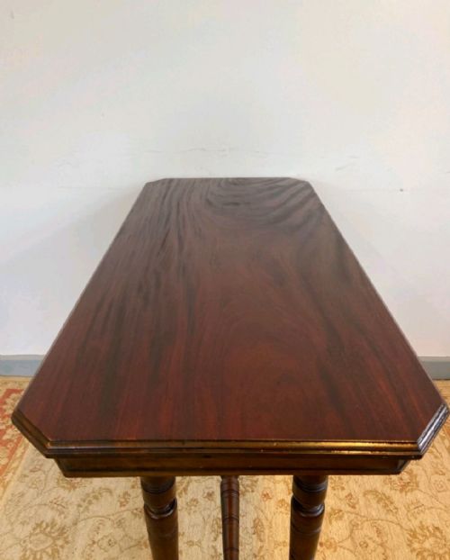 ANTIQUE VICTORIAN WALNUT CENTRE TABLE TURNED SPINDLE BASE C1890 - ADDITIONAL PHOTO 7