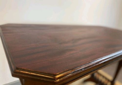 ANTIQUE VICTORIAN WALNUT CENTRE TABLE TURNED SPINDLE BASE C1890 - ADDITIONAL PHOTO 13