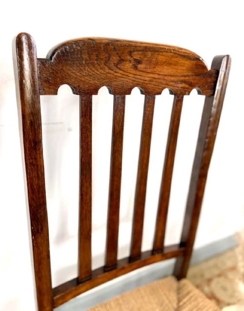 ANTIQUE VICTORIAN CHILDS RUSH SEAT CHAIR C1880 - ADDITIONAL PHOTO 7