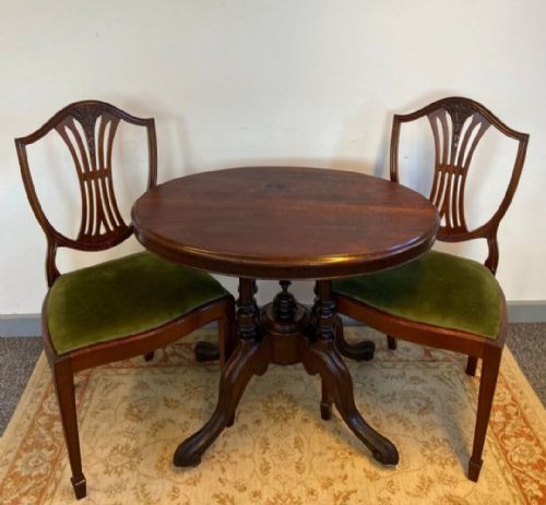 ANTIQUE ENGLISH VICTORIAN BURR WALNUT TILTTOP LOO TABLE C1860 - ADDITIONAL PHOTO 1