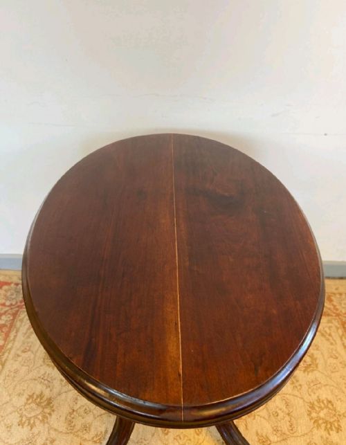 ANTIQUE ENGLISH VICTORIAN BURR WALNUT TILTTOP LOO TABLE C1860 - ADDITIONAL PHOTO 11
