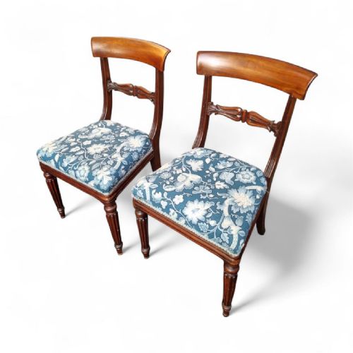 ANTIQUE WILLIAM IV MAHOGANY DINING CHAIRS SET OF TWO C1835 - ADDITIONAL PHOTO 2