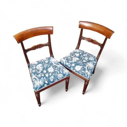 ANTIQUE WILLIAM IV MAHOGANY DINING CHAIRS SET OF TWO C1835 - ADDITIONAL PHOTO 3