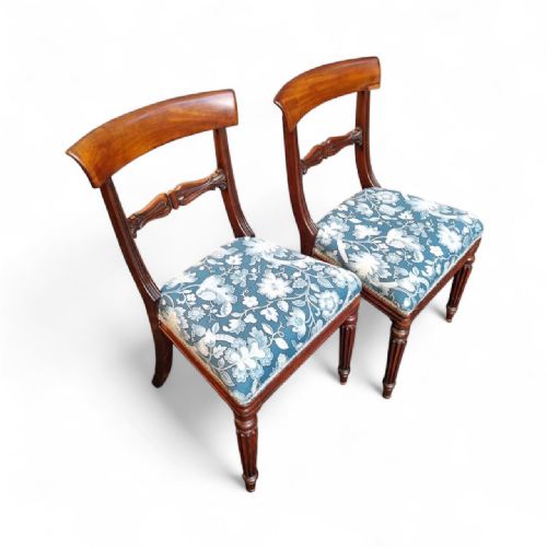 ANTIQUE WILLIAM IV MAHOGANY DINING CHAIRS SET OF TWO C1835 - ADDITIONAL PHOTO 7