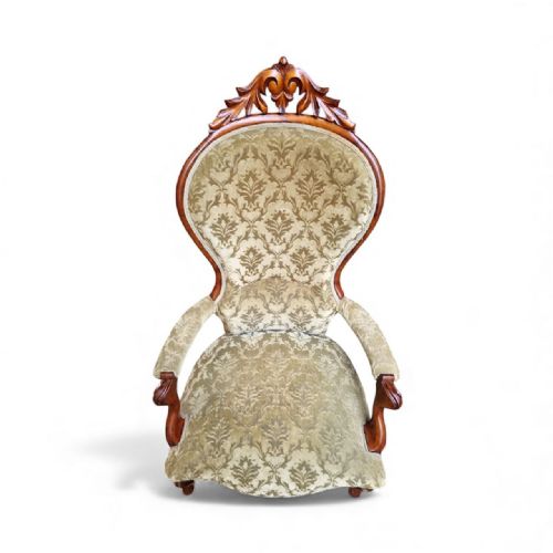 ANTIQUE VICTORIAN MAHOGANY ARMCHAIR C1880S - ADDITIONAL PHOTO 3