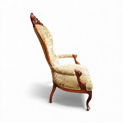 ANTIQUE VICTORIAN MAHOGANY ARMCHAIR C1880S - ADDITIONAL PHOTO 4