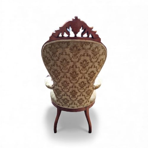ANTIQUE VICTORIAN MAHOGANY ARMCHAIR C1880S - ADDITIONAL PHOTO 5