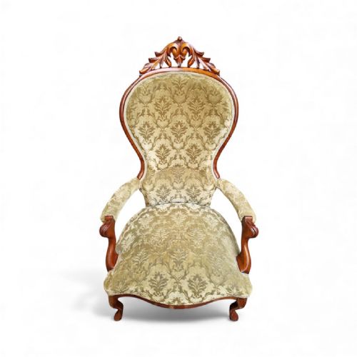 ANTIQUE VICTORIAN MAHOGANY ARMCHAIR C1880S - ADDITIONAL PHOTO 6