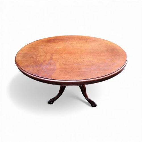 ANTIQUE VICTORIAN MAHOGANY TILTTOP DINING TABLE C1850 - ADDITIONAL PHOTO 1