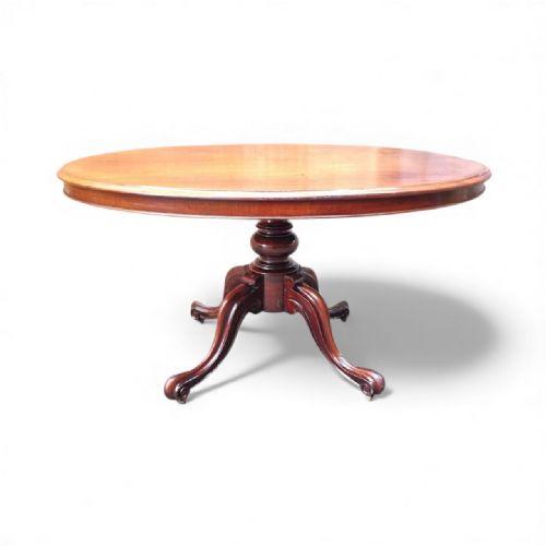 ANTIQUE VICTORIAN MAHOGANY TILTTOP DINING TABLE C1850 - ADDITIONAL PHOTO 5