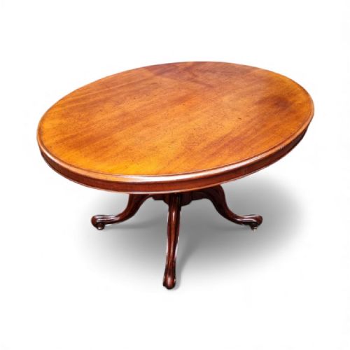 ANTIQUE VICTORIAN MAHOGANY TILTTOP DINING TABLE C1850 - ADDITIONAL PHOTO 9