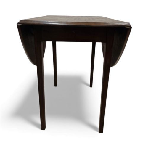 ANTIQUE DROPLEAF TABLE SOLID MAHOGANY C1910 - ADDITIONAL PHOTO 4