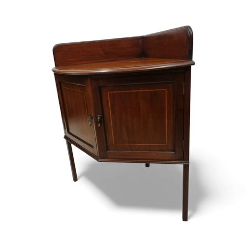 ANTIQUE MAHOGANY CORNER CABINET SIDECUPBOARD EARLY 20TH CENTURY - ADDITIONAL PHOTO 1