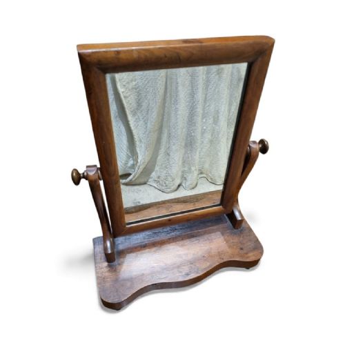 VINTAGE EDWARDIAN WOODEN DRESSING TABLE MIRROR SWIVEL FRAME LOVELY PATINA - ADDITIONAL PHOTO 1