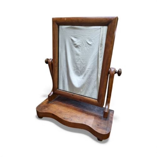 VINTAGE EDWARDIAN WOODEN DRESSING TABLE MIRROR SWIVEL FRAME LOVELY PATINA - ADDITIONAL PHOTO 2